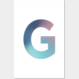 Gradient Letter G Initial Alphabet Posters and Art